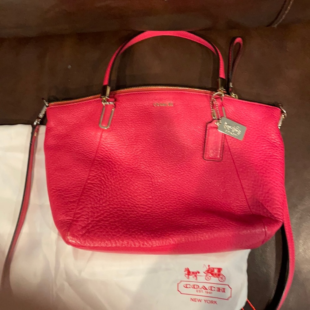 Coach bag with dust bag, barely used